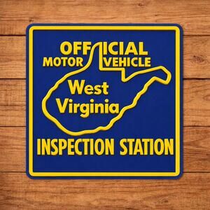 West Virginia Motor Vehicle Inspection Station Sign Road Highway Freeway Travel